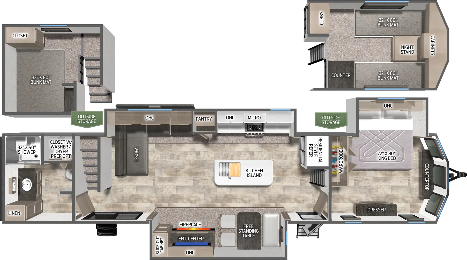 Puma Destination 420LFT Floorplan